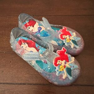 Disney Ariel Glittery Kids One Piece Shoes - Sparkling Purple and Blue